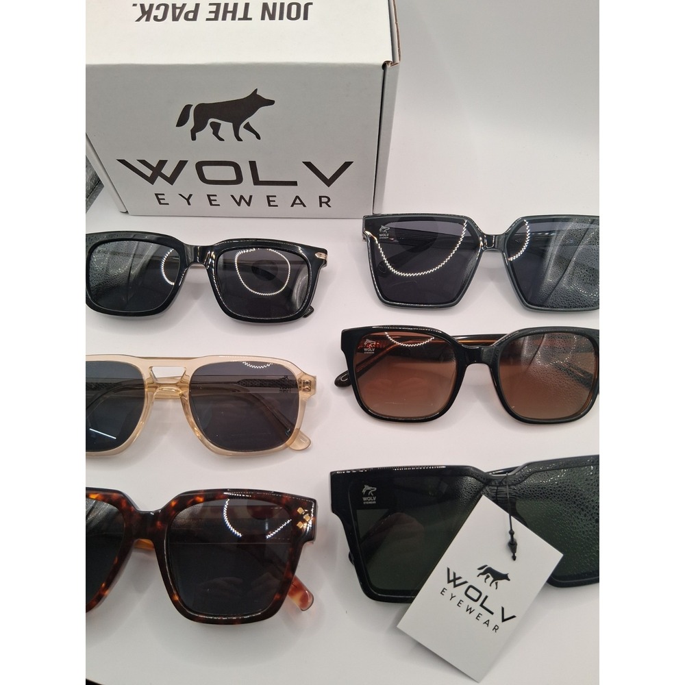LUXURY SUNGLASSES BY WOLV LOT OF 6
